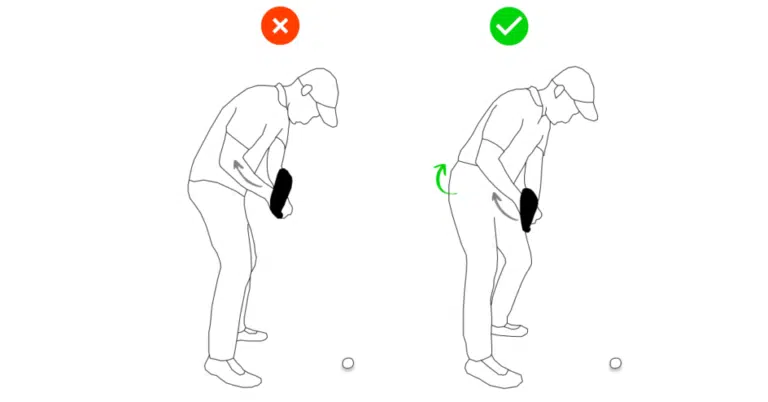 Lack Of Hip Rotation In Backswing Illustrated by GolfWiz AI