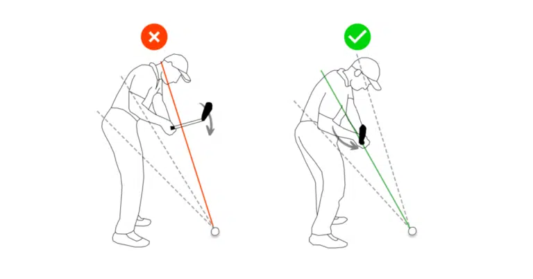 Over the top downswing