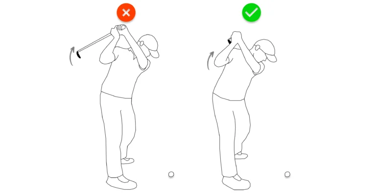 Laid Off Backswing In Golf