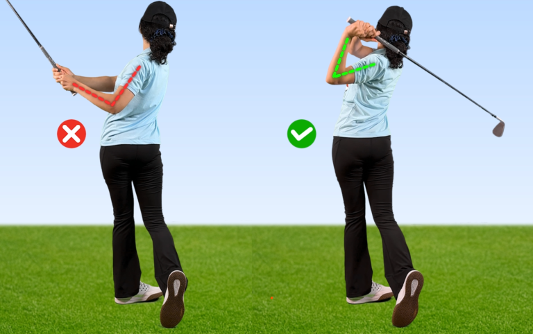 Left Arm Pull Finish In Golf