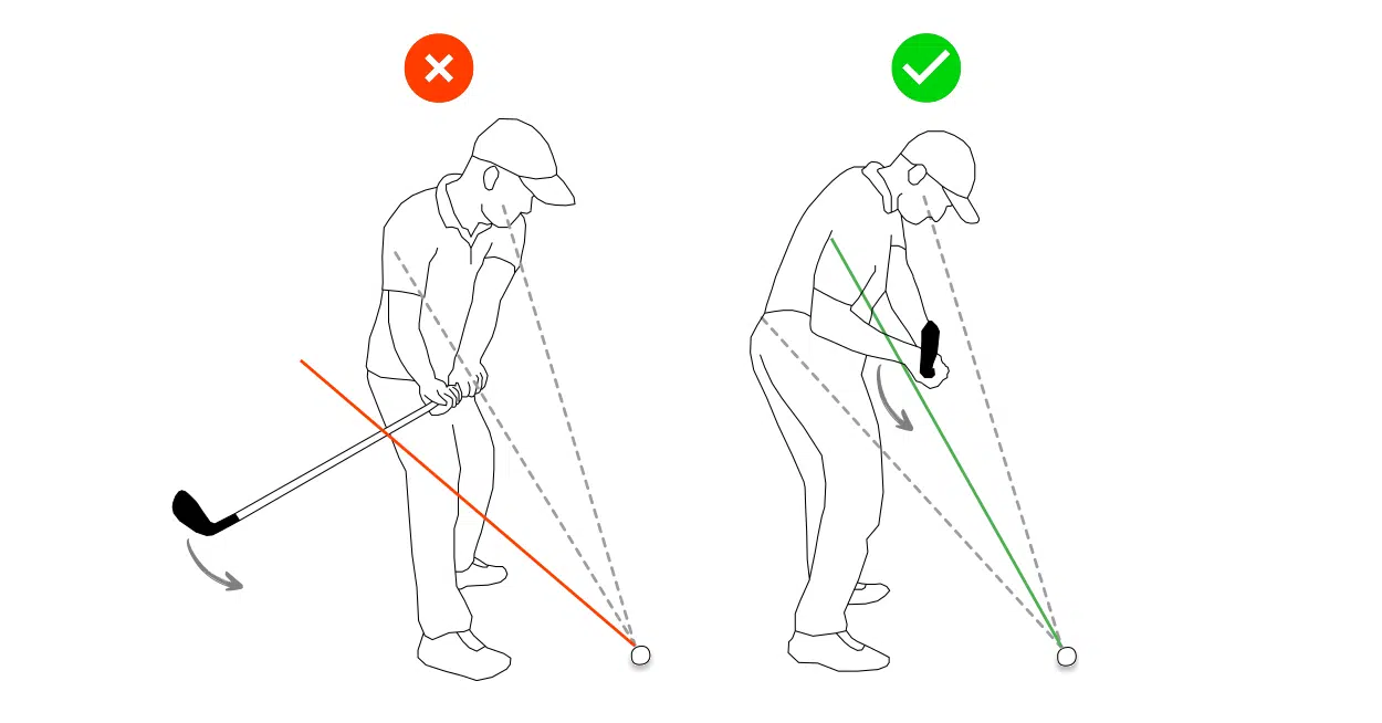 In-To-Out Swing Path Golf Downswing